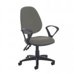 Jota high back PCB operator chair with fixed arms - Slip Grey VH11-000-YS094