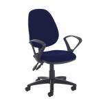 Jota high back PCB operator chair with fixed arms - Ocean Blue VH11-000-YS100