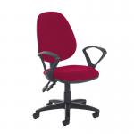 Jota high back PCB operator chair with fixed arms - Diablo Pink VH11-000-YS101