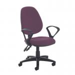 Jota high back PCB operator chair with fixed arms - Bridgetown Purple VH11-000-YS102