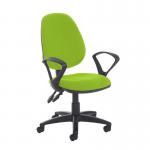 Jota high back PCB operator chair with fixed arms - Madura Green VH11-000-YS156