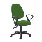 Jota high back PCB operator chair with fixed arms - Lombok Green VH11-000-YS159