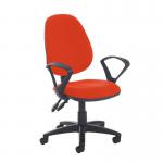 Jota high back PCB operator chair with fixed arms - Tortuga Orange VH11-000-YS168