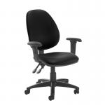 Jota high back PCB operator chair with adjustable arms - Nero Black vinyl VH12-000-00110
