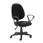 Jota high back asynchro operators chair with fixed arms - Nero Black vinyl VH21-000-00110