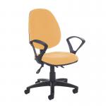 Jota high back asynchro operators chair with fixed arms - Solano Yellow