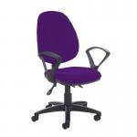 Jota high back asynchro operators chair with fixed arms - Tarot Purple