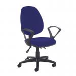 Jota high back asynchro operators chair with fixed arms - Ocean Blue