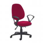 Jota high back asynchro operators chair with fixed arms - Diablo Pink VH21-000-YS101