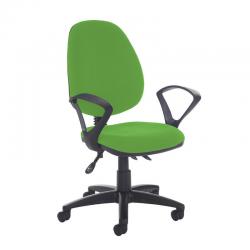 Cheap Stationery Supply of Jota high back asynchro operators chair with fixed arms - Lombok Green Office Statationery