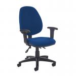 Jota high back asynchro operators chair with adjustable arms - Curacao Blue