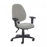 Jota high back asynchro operators chair with adjustable arms - Slip Grey