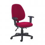 Jota high back asynchro operators chair with adjustable arms - Diablo Pink