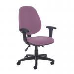 Jota high back asynchro operators chair with adjustable arms - Bridgetown Purple