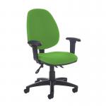 Jota high back asynchro operators chair with adjustable arms - Lombok Green
