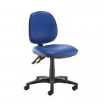 Jota medium back PCB operators chair with no arms - Ocean Blue vinyl