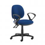Jota medium back PCB operators chair with fixed arms - Curacao Blue VM11-000-YS005