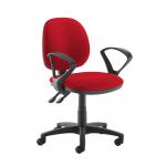 Jota medium back PCB operators chair with fixed arms - Panama Red