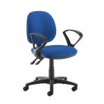Jota medium back PCB operators chair with fixed arms - Scuba Blue