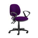 Jota medium back PCB operators chair with fixed arms - Tarot Purple