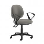 Jota medium back PCB operators chair with fixed arms - Slip Grey