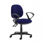 Jota medium back PCB operators chair with fixed arms - Ocean Blue
