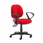 Jota medium back PCB operators chair with fixed arms - Belize Red VM11-000-YS105