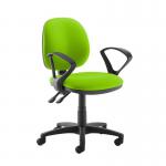 Jota medium back PCB operators chair with fixed arms - Madura Green