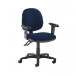 Jota medium back PCB operators chair with adjustable arms - Costa Blue