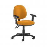 Jota medium back PCB operators chair with adjustable arms - Solano Yellow VM12-000-YS072