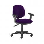 Jota medium back PCB operators chair with adjustable arms - Tarot Purple