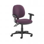 Jota medium back PCB operators chair with adjustable arms - Bridgetown Purple VM12-000-YS102