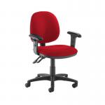 Jota medium back PCB operators chair with adjustable arms - Belize Red VM12-000-YS105