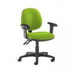 Jota medium back PCB operators chair with adjustable arms - Madura Green VM12-000-YS156