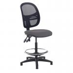 Jota mesh back draughtsmans chair with no arms - Blizzard Grey