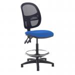 Jota mesh back draughtsmans chair with no arms - Scuba Blue