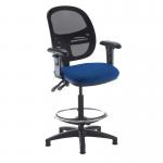 Jota mesh back draughtsmans chair with adjustable arms - Curacao Blue VMD22-000-YS005