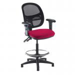 Jota mesh back draughtsmans chair with adjustable arms - Diablo Pink VMD22-000-YS101