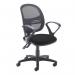 Jota Mesh medium back operators chair with fixed arms - black VMH11-000-BLK