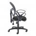 Jota Mesh medium back operators chair with fixed arms - black VMH11-000-BLK