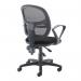 Jota Mesh medium back operators chair with fixed arms - black VMH11-000-BLK