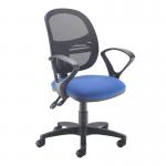 Jota Mesh medium back operators chair with fixed arms - blue VMH11-000-BLU