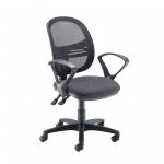 Vantage Mesh medium back operators chair with fixed arms - charcoal VMH11-000-C