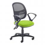 Jota Mesh medium back operators chair with fixed arms - green VMH11-000-GRN