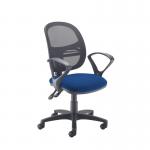 Jota Mesh medium back operators chair with fixed arms - Curacao Blue VMH11-000-YS005