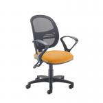 Jota Mesh medium back operators chair with fixed arms - Solano Yellow VMH11-000-YS072