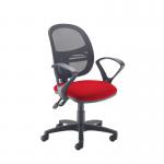 Jota Mesh medium back operators chair with fixed arms - Panama Red VMH11-000-YS079
