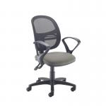 Jota Mesh medium back operators chair with fixed arms - Slip Grey VMH11-000-YS094