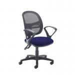Jota Mesh medium back operators chair with fixed arms - Ocean Blue VMH11-000-YS100