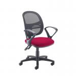 Jota Mesh medium back operators chair with fixed arms - Diablo Pink VMH11-000-YS101